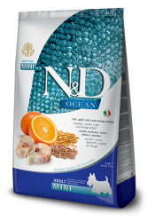 Farmina N&D dog LG adult mini codfish & orange 7 kg