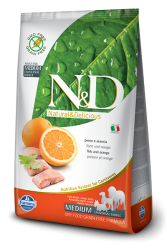 Farmina N&D dog GF adult medium fish & orange 12 kg