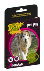Dr.Pet antiparazit�rny obojok HNED� s repelentn�m ��inkom pre psy 75 cm